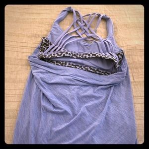 Lululemon Tank Built-in Blue Leopard Print